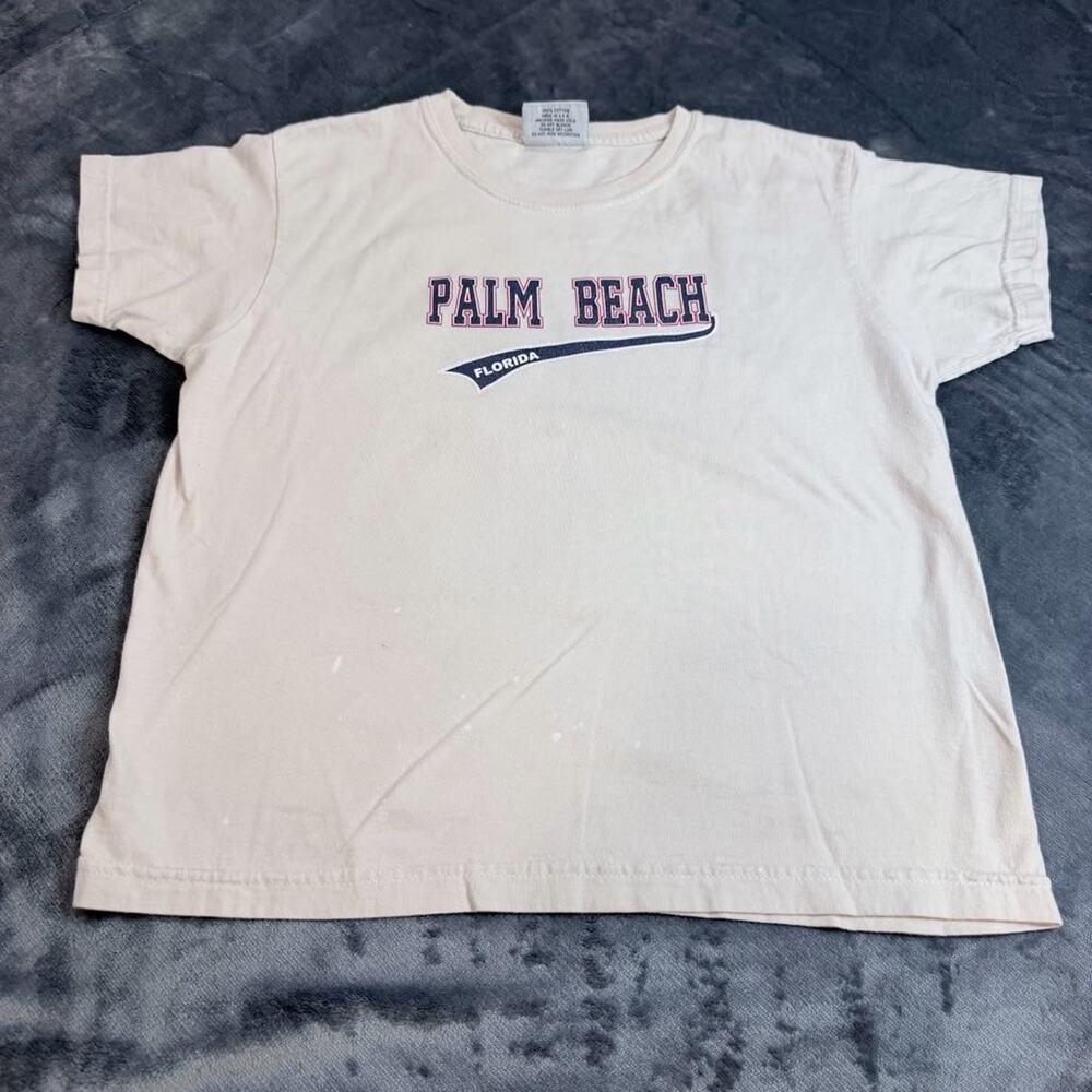 Vtg Ran Tees Women's Palm Beach FL T-Shirt Sz L Peach Made in USA Used Retro - Picture 2 of 10